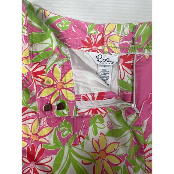 Lilly Pulitzer Womens Size 2 Skort Garden Vista Pink Elephant Print Sport Mini - Picture 4 of 7